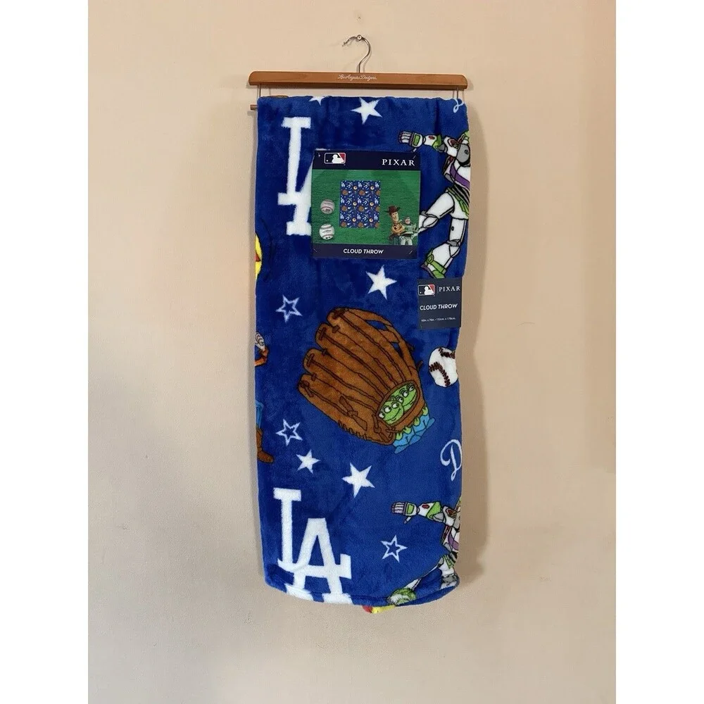 MLB Los Angeles Dodgers Pixar Toy Story Cloud Throw Blanket 60x70